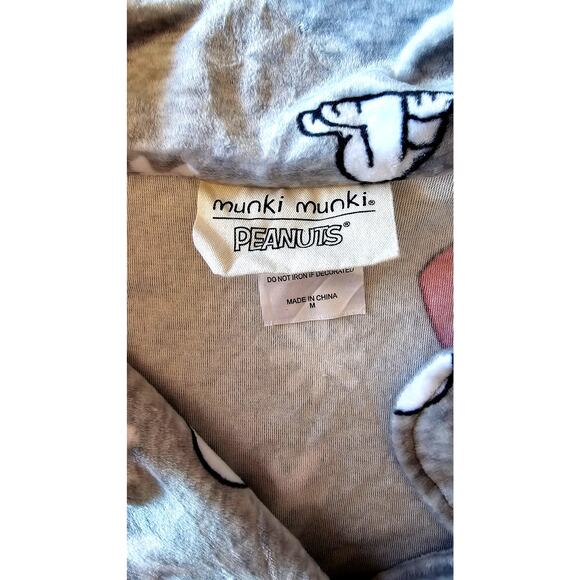 Munki Munki Peanuts Munki Munki Snoopy Winter Holiday Pajama PJS Top, Sz M - Picture 7 of 10